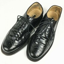 FLORSHEIM/フローシャイム　インペリアル　高級ウイングチップ/ビジネスシューズ　黒　サイズ8EEE/26.0程度　管NO.WZH-106_画像1