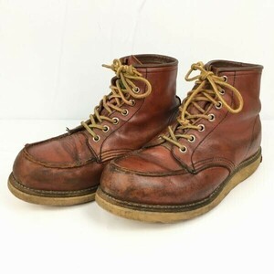 ビンテージ 半円犬タグ　RED WING/レッドウィング　ワークブーツ　ショートブーツ　サイズ6.5F/24.5　茶　Vintage/boots 管No.WA169