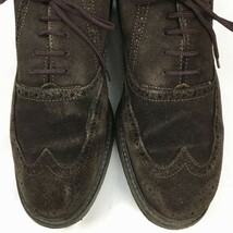 SAXONE/サクソン 英国靴ビンテージ　クレープソール　ウイングチップ　ダークブラウン　サイズ8　管NO.WZG-128_画像3