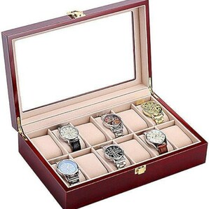 豪華 高級 木製 腕時計 収納 ボックス 12本用 コレクション ケースの画像3