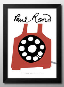 Art hand Auction 13644■Free Shipping!!Art Poster Painting A3 Size Paul Rand Telephone Illustration Scandinavian Matte Paper, residence, interior, others