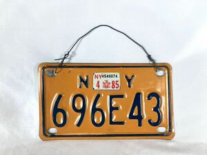 NY New York motorcycle for number plate / America /USA/ Vintage / interior / bike /04-0029