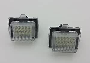 ベンツ W204 W212 W207 W216 W218 W221 R231 【前期モデル用】 LED 18個ｘ2 ナンバー灯 ラ