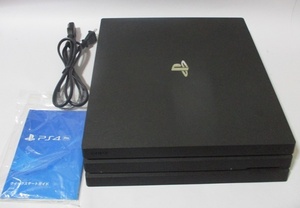 ** PS4 pro body ** CUH-7000B 1TB FW11.00 4K HDR correspondence jet black instructions equipped start-up has confirmed PLAYSTATION4