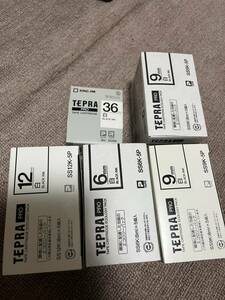  Tepra TEPRA PRO KING JIM tape cartridge Tepra tape white 9mm×9 piece 6mm×5 piece 12mm×3 piece 36mm×1 piece set 