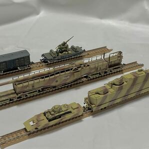 ドイツ軍 レオポルド 列車砲 K5 輸送編成 装甲機関車 迷彩 Nゲージ 完成品 動力付き 1/150 1/144 装甲列車 鉄道模型 第二次世界大戦の画像3