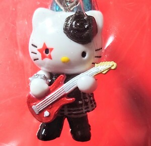 限定 ハローキティ Hello Kitty ロックの学園 ギター マスコット 根付け ストラップ 2007年