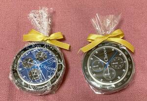 ** postage 250 jpy possible KALDIka Rudy coffee clock watch chocolate can blue & black 2 kind set blue & black gift packing ending 