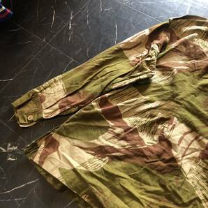 70s Pakistan Army パキスタン軍 実物 ブラッシュストロークカモ シャツジャケット ミリタリー ヴィンテージ シャツ 60s S相当 143 の画像9
