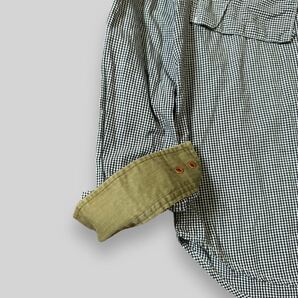 希少！ ネクサスセブン NexusⅦ 変形ポケット ギンガムチェック 長袖 ワークシャツ 46 Nexus7 ノンネイティブ visvim 切り替え チェック柄 の画像3