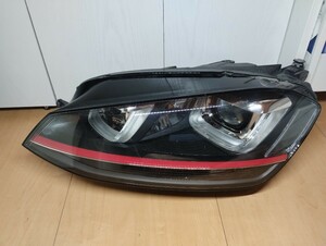 フォルクスワーゲン VW 純正 5G系 ゴルフ 7 GTI 前期 HID キセノン ヘッドライト ヘッドランプ 左 左側 5G2941751A 4/13①