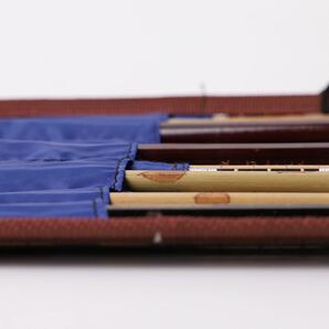筆巻き 書道 竹製 筆入れ 収納 持ち運び 毛筆 習字 筆ケースの画像3