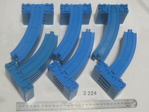 # used Plarail large amount exhibition roadbed slope bending line rail 24ps.@3224