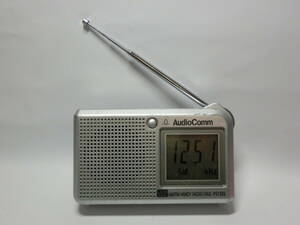 [N1108-.6005] secondhand goods :Audio Comm FM/AM liquid crystal display handy radio RAD-P5130S-S operation goods 