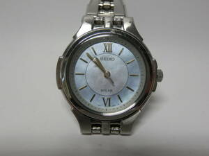 【№1132-O6005R】中古品：SEIKO セイコー ソーラー レディース腕時計　