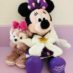 東京ディズニーシー　ミニーマウス シェリーメイ　 ぬいぐるみバッジ　ウィンタートゥインクリングタウン