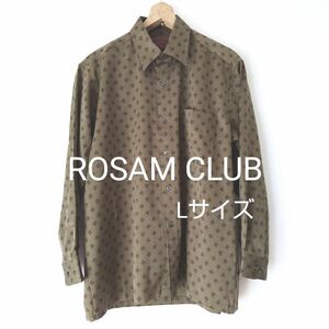 Lサイズ　日本製　ROSAM CLUB　カーキ　シャツ　長袖　
