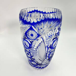 クリスタルガラス 花瓶 ポーランド製 POLONIA ポロニア 切子 花器 工芸品の画像2