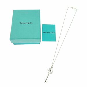 【箱付き】 TIFFANY&Co. ティファニー シルバー サファイア ノット キー ネックレス レディース 3.3g 925刻印 253503 ネックレス