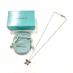 【1円スタート】【箱付き】TIFFANY&Co. ティファニー シルバー リボン 2.5g 925刻印 ネックレス 257242