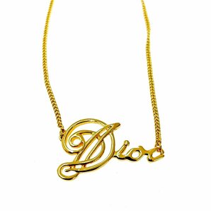 【1円スタート】Christian Dior クリスチャンディオール GP Diorロゴ ゴールド ネックレス 257878の画像3