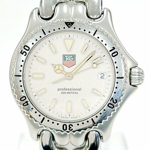 【1円スタート】TAG HEUER タグホイヤー S99.013 セル SS ホワイト系文字盤 クオーツ ボーイズ腕時計 261002
