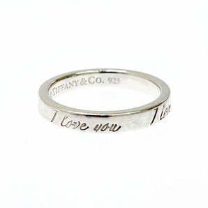 【1円スタート】TIFFANY & Co. ティファニー シルバー ノーツ ILOVEYOU 2.1g 925刻印 指輪 リング 260761の画像2