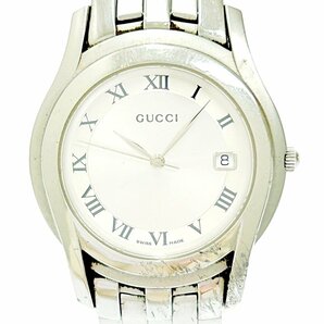 【1円スタート】GUCCI グッチ 5500M Gクラス SS シルバー文字盤 クオーツ メンズ腕時計 260535の画像1