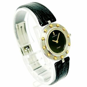 【1円スタート】CORUM コルム Clipper Club クリッパークラブ SS×革ベルト ブラック文字盤 クオーツ レディース腕時計 ジャンク 263078の画像4