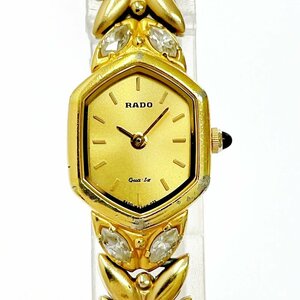 【1円スタート】RADO ラドー GP ゴールド文字盤 クオーツ レディース腕時計 ジャンク 263151