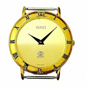 【1円スタート】GUCCI グッチ 3000M GP ゴールド文字盤 クオーツ メンズ腕時計 ジャンク 262995