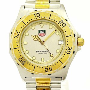 【1円スタート】【訳あり品】TAG HEUER タグホイヤー 934.206 プロフェッショナル GP×SS シルバー文字盤 クオーツ メンズ腕時計 263087