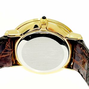 【1円スタート】OMEGA オメガ デビル GP×革ベルト ゴールド文字盤 手巻き メンズ腕時計 ジャンク 263136の画像6