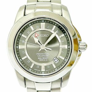 【1円スタート】SEIKO セイコー 8F56-00F0 パーペチュアルカレンダー チタン グレー系文字盤 クオーツ メンズ腕時計 ジャンク 266266