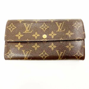 【1円スタート】LOUIS VUITTON ルイ・ヴィトン M61734 モノグラム ポルトフォイユ・サラ PVC ブラウン 長財布 251914