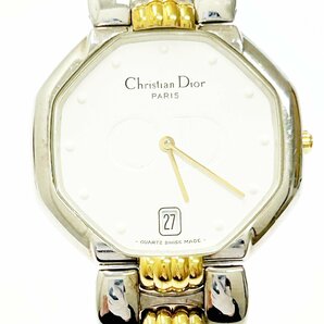 【1円スタート】【箱付き・訳あり品】Christian Dior クリスチャンディオール 45.204 オクタゴン SS クオーツ ボーイズ腕時計 256878の画像2