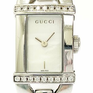 【1円スタート】GUCCI グッチ 6800L バングルウォッチ SS シェル文字盤 クオーツ レディース腕時計 256816