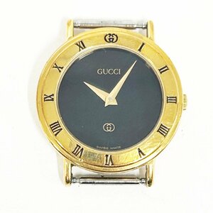 【1円スタート】GUCCI グッチ 3000L GP ブラック文字盤 クオーツ レディース腕時計 ジャンク 260483