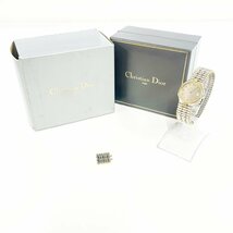 【1円スタート】【箱付き】Christian Dior クリスチャンディオール 45.14.01 オクタゴン GP×SS クオーツ ボーイズ腕時計 260445_画像9