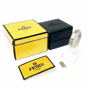 【1円スタート】【箱付き・訳あり品】FENDI フェンディ 660L オロロジ スクエア SS ホワイト文字盤 クオーツ レディース腕時計 260421の画像7