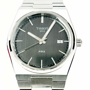 【1円スタート】【箱付き】TISSOT ティソ T137410A PRX SS ブラック文字盤 クオーツ メンズ腕時計 262936の画像1