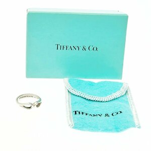 【1円スタート】【箱付き】TIFFANY & Co. ティファニー シルバー ダブルオープンティアドロップ 3.1g 925刻印 指輪 リング 264758