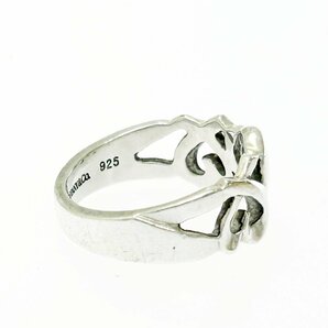 【1円スタート】TIFFANY & Co. ティファニー シルバー トリプルラビングハート 4.1g 925刻印 指輪 リング 264824の画像4