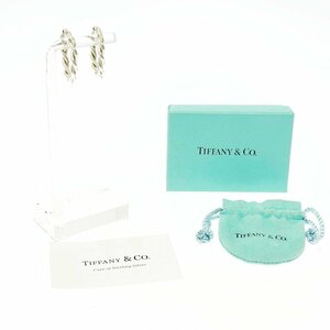 【1円スタート】【箱付き】TIFFANY&Co. ティファニー シルバー ツイスト フープ 総重量10.6g STERLING刻印 イヤリング 264765