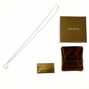 【1円スタート】【箱付き】GUCCI グッチ シルバー GGロゴ ドッピアG 15.0g 925刻印 ネックレス 264933の画像1