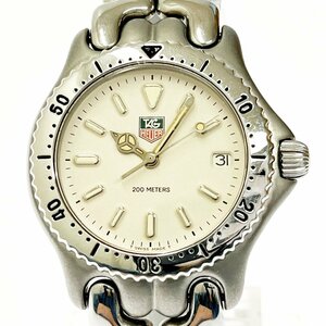 【1円スタート】TAG HEUER タグホイヤー S99.013M セル SS アイボリー系文字盤 クオーツ ボーイズ腕時計 263021