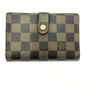 【1円スタート】LOUIS VUITTON ルイ・ヴィトン N61664 ダミエ ポルトモネ ビエ ヴィエノワ がま口 ブラウン 二つ折り 財布 262528の画像1