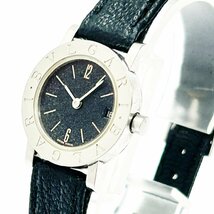 【1円スタート】【箱付き】BVLGARI ブルガリ BB23SLD ブルガリブルガリ SS ブラック文字盤 クオーツ レディース腕時計 266214_画像2