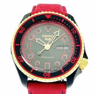 【1円スタート】【箱付き】SEIKO セイコー 4R36-08R0 5スポーツ ストリートファイター5コラボ ケン SS 自動巻き メンズ腕時計 266231