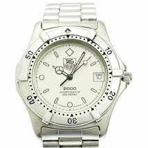 【1円スタート】TAG HEUER タグホイヤー 962.206 プロフェッショナル 2000 SS シルバー文字盤 クオーツ メンズ腕時計 ジャンク 266457_画像1